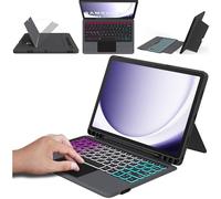 for Galaxy Tab A9+ 11 inch Case with Keyboard - Rainbow Backlit Detachable Tablet Keyboard Cover with Touchpad - Auto Wake-up/Sleep Keyboard Case with Pen Holder for Samsung Galaxy Tab A9 Plus 5G 2023
