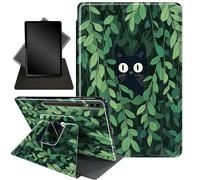 for Galaxy Tab S10+ Plus 2024/ S9+ Plus/ S9 FE Plus Case,360 Degree Rotating Stand Smart Protective Cover Case for Samsung Tab S10 Plus/ S9 Plus/S9 FE Plus 12.4 Inch,Black Jungle Cat