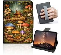 for Galaxy Tab S10 Ultra Case (2024), Galaxy Tab S9/S8 Ultra Case (2023/2022), 360° Rotating PU Leather Smart Cover with Auto Wake Sleep, Magic Mushroom Forest House