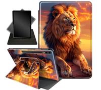 for Galaxy Tab S10 Ultra/S9 Ultra/S8 Ultra 14.6 Inch Case,360 Degree Rotating Stand Smart Protective Cover Case for Samsung Galaxy Tab S10 Ultra/S9 Ultra/S8 Ultra Tablet,Lion Jungle King