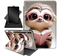 for Galaxy Tab S10 Ultra/S9 Ultra/S8 Ultra 14.6 Inch Case,360 Degree Rotating Stand Smart Protective Cover Case for Samsung Galaxy Tab S10 Ultra/S9 Ultra/S8 Ultra Tablet,Pink and Cute Sloth