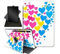 for Galaxy Tab S10 Ultra/S9 Ultra/S8 Ultra 14.6 Inch Case,360 Degree Rotating Stand Smart Protective Cover Case for Samsung Galaxy Tab S10 Ultra/S9 Ultra/S8 Ultra Tablet,Pink Blue Love Heart