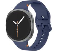 For Galaxy Watch 8 Bands 40mm 44mm Classic 46mm,No Gap Silicone Sport Bands Strap Compatible with Samsung Galaxy Watch 8 and 8 Classic 40mm 44mm 46mm Band (Midnight Blue, M/L)