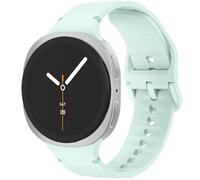 For Galaxy Watch 8 Bands 40mm 44mm Classic 46mm,No Gap Silicone Sport Bands Strap Compatible with Samsung Galaxy Watch 8 and 8 Classic 40mm 44mm 46mm Band (Official Mint Green, M/L)