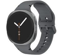 For Galaxy Watch 8 Bands 40mm 44mm Classic 46mm,No Gap Silicone Sport Bands Strap Compatible with Samsung Galaxy Watch 8 and 8 Classic 40mm 44mm 46mm Band (Dark Gray, S/M)