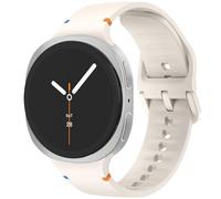 For Galaxy Watch 8 Bands 40mm 44mm Classic 46mm,No Gap Silicone Sport Bands Strap Compatible with Samsung Galaxy Watch 8 and 8 Classic 40mm 44mm 46mm Band (Starlight, M/L)