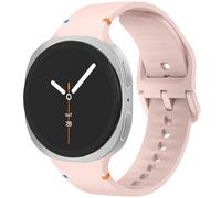 For Galaxy Watch 8 Bands 40mm 44mm Classic 46mm,No Gap Silicone Sport Bands Strap Compatible with Samsung Galaxy Watch 8 and 8 Classic 40mm 44mm 46mm Band (Pink, S/M)