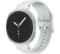 For Galaxy Watch 8 Bands 40mm 44mm Classic 46mm,No Gap Silicone Sport Bands Strap Compatible with Samsung Galaxy Watch 8 and 8 Classic 40mm 44mm 46mm Band (Light Gray, S/M)