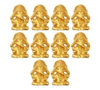 For Ganesha Elephant Statue 10PCS Set, For Home Temple Decoration for Spiritual and Calming Ambiance