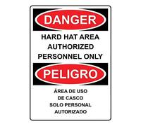 For Garage Danger Hard Hat Area Authorized Personnel Only Safety Coffee House Or Home Wall Decor Funny Vintage Metal Sign Poster 8X12 Inches