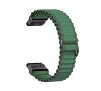 For Garmin Fenix8 8X 7 7X Pro 6 6X 5 5X Plus 47mm 51mm instinctive 2 QuickFit strap replacement 22mm 26mm Nylon bracelet Accessories(Green,22mm)