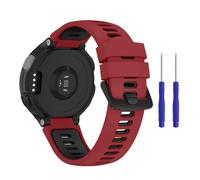 for Garmin Forerunner 735XT Strap,Silicone Watch Strap Wrist Replacement Band with Quick Release for Forerunner 735XT 235 235Lite 230 220 620 630 (Red/Black)