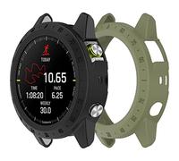 for Garmin MARQ Athlete/Adventurer/Captain/Golfer/Aviator/Driver/Commander Case Cover Soft TPU Anti-Scratch Protective Shell Bezel Bumper Coverage Cases for MARQ Gen 2 Series Watch, Black/Green