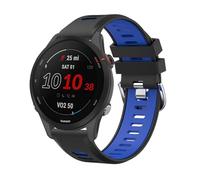 for Garmin Venu 2 /Venu 3 /Vivoactive 4 45mm/Forerunner 255, 265 Strap, 22mm Width Adjustable Soft Silicone Quick Release Band for 255/265 Music,Legacy Hero Strap (Black/Blue)