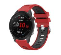 for Garmin Venu 2 /Venu 3 /Vivoactive 4 45mm/Forerunner 255, 265 Strap, 22mm Width Adjustable Soft Silicone Quick Release Band for 255/265 Music,Legacy Hero Strap (Red/Black)