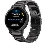 for Garmin vivoactive 5 Band, 20mm Quick Release Stainless Steel Metal Replacement Straps Compatible with Garmin vívoactive 5/Approach S12/D2 Air X10/Forerunner 245/645/Venu/Venu Sq (Black)