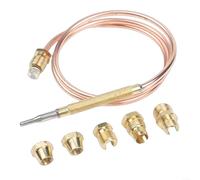 For Gas Thermocouple Probe M6 Thread Compatible with Fireplaces Ovens Stoves Induction Cooktops and Furnaces (60CM)