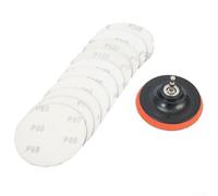 for Gdfnmogo 10pcs 4 Inch Sanding Discs Set 100mm and Sandpaper with M10 Thread Backing Pad and Drill Adapter, Aluminium Oxide 60/80/120/180/240 Grit for Metal