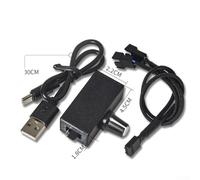 for Gdfnmogo 12V 4-Wire for DC Fan Speed Regulator with Built-in DC-DC Boost Circuit, Motor Control Switch for DIY Cooling, USB Fan Speed Adjuster, Small(B)