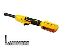 for Gdfnmogo 3/8 Inch Cordless for Wrench for 18V Lithium-Ion Batteries, Brushless Motor, 92 ft-lbs Torque, LED Work Light, Variable Speed Control, for(Yellow)