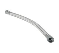 for Gdfnmogo 400mm Stainless Steel Air Compressor Intake Tube with Check Valve, Replacement Hose for Oil-Air Pump, Hex Nut Fitting, Compatible with 14/16/19mm Internal(M16)