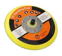 for Gdfnmogo 5 Inch 125mm DA Polish Backing Pad for Pneumatic Sander - Hook and Loop Sanding Plate with 8mm (5/16 Inch-24 UNF) Threaded Shaft, Yellow