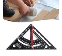 for Gdfnmogo 7 Inch Aluminum Alloy Carpenter Square, British Metric Woodworking Triangle Ruler with Adjustable Protractor for Framing Roofing, Rust Proof(7inch British)