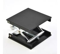 for Gdfnmogo Adjustable Lab Jack Lifting Platform 100x100mm Aluminum Alloy Laboratory Scissor Stand Height 30-90mm for Physics Chemistry Biology Experiments Stable Support(Black)