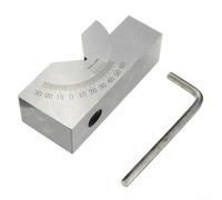 for Gdfnmogo Adjustable V Block for Milling, Angle Gauge 60 Degree with Stepless Adjustment 0-60°, Steel HRC58-62 Nickel Plated Measuring Tool for