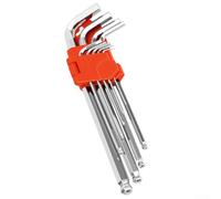 for Gdfnmogo Ball Head Hex Key Set, L-Shaped Wrench Kit 9-Piece Multi Size High Carbon Steel Hexagon Wrench for Household Repair with Galvanized Ball End(9pcs Short Set)