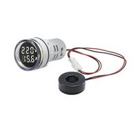 for Gdfnmogo Digital Voltage and Current Meter with LED Display Panel, Mini Round AC 20-380V Voltage for 22mm Panel Mount, High Brightness Indicator for(White)