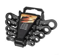 for Gdfnmogo Double-Headed Dual-Direction Ratchet Wrench Set 6-21mm, 5-Piece Mechanic Tool Kit with Storage Case for Automotive Car Repair, Touch Reversible