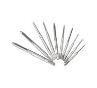 for Gdfnmogo Metric Hand Tap Set 10pcs, M1 to for .5 Steel Thread Tap Kit for Machining, Manual Taps in Alloy Steel, Small Size Hand Taps