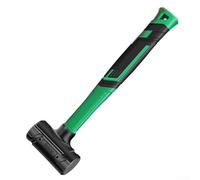 for Gdfnmogo Non Elastic Rubber Hammer with Fibre Handle and Steel Ball, Shockproof Half Hole Flat Top Mallet for Floor Tile Furniture Installation, Leather Face(3LB)