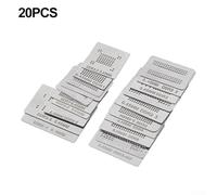for Gdfnmogo Reballing Stencil Kit for Memory Repair, 12/14/20pcs Stainless Steel Solder Mesh with Aluminum Heating Bracket, Compatible with DDR3,(20PCS)