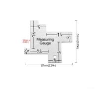 for Gdfnmogo Seam Measuring Gauge Metal Quilting Ruler Template for Sewing Tailor Measuring Tool, Ultrathin Aluminum DIY Patchwork Craft Gauge(C)