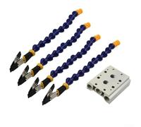 for Gdfnmogo Soldering Iron Holder with Flexible Third Hand Tool for PCB Soldering, Adjustable Angle Welding Aid, Stainless Steel Clip with Rubber Coating,(D)