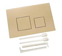 For Geberit for Sigma01 for Sigma10 for Sigma20 for Sigma21 for Sigma30 for Sigma50 for Sigma60 Dual Flush Plate, Chrome Buttons Plastic Material 164x246x12mm for Bathroom Toilet(Gold)