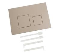 For Geberit for Sigma01 for Sigma10 for Sigma20 for Sigma21 for Sigma30 for Sigma50 for Sigma60 Dual Flush Plate, Chrome Buttons Plastic Material 164x246x12mm for Bathroom Toilet(Khaki)