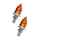 For General Car Motorcycle Vehicle License Plate Screws M6 Thread Pagoda Spire Style Cap Bolt Kit In Red Green Orange Purple Titanium Gold Silver Black Options For Simple Mounting On Frame(Orange )
