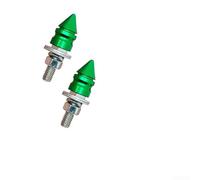 For General Car Motorcycle Vehicle License Plate Screws M6 Thread Pagoda Spire Style Cap Bolt Kit In Red Green Orange Purple Titanium Gold Silver Black Options For Simple Mounting On Frame(Green )
