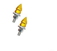 For General Car Motorcycle Vehicle License Plate Screws M6 Thread Pagoda Spire Style Cap Bolt Kit In Red Green Orange Purple Titanium Gold Silver Black Options For Simple Mounting On Frame(Gold )