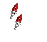 For General Car Motorcycle Vehicle License Plate Screws M6 Thread Pagoda Spire Style Cap Bolt Kit In Red Green Orange Purple Titanium Gold Silver Black Options For Simple Mounting On Frame(Red )