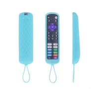 For General Remote Control Silicone Protective Case With Rope - Thickened Glow-in-the-Dark Stripe - Glow In The Dark Protector - Fire Remote Cover(Luminous Blue)