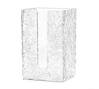 For Glacier Pattern Wall Mounted Tissue Box, Suitable for Bathroom and Living Spaces, Plastic Material with Translucent Cover and Wide U Shaped Opening for Convenient Use