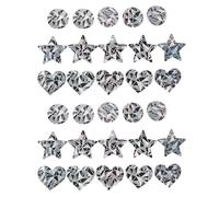 for Glitter, 15 Pairs Disposable Self - Adhesive Breathable Nipple Covers, Round Heart Stars, for Home Party Date