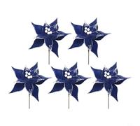 For Glitter Christmas Flower Hanging 27 cm for Decoration for Glitter (Blue