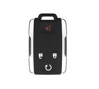 For GMC For Canyon For Sierra For Yukon Car Key Shell Cover 3/4/5/6 Buttons Fob Case(Silver,4 Button)