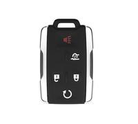 For GMC For Canyon For Sierra For Yukon Car Key Shell Cover 3/4/5/6 Buttons Fob Case(Silver,5 Button)