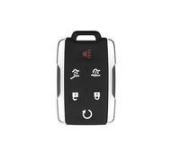 For GMC For Canyon For Sierra For Yukon Car Key Shell Cover 3/4/5/6 Buttons Fob Case(Silver,6 Button)